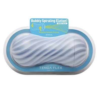 Nakładka do masturbacji - Tenga Flex II Bubbly Blue